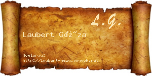 Laubert Géza névjegykártya